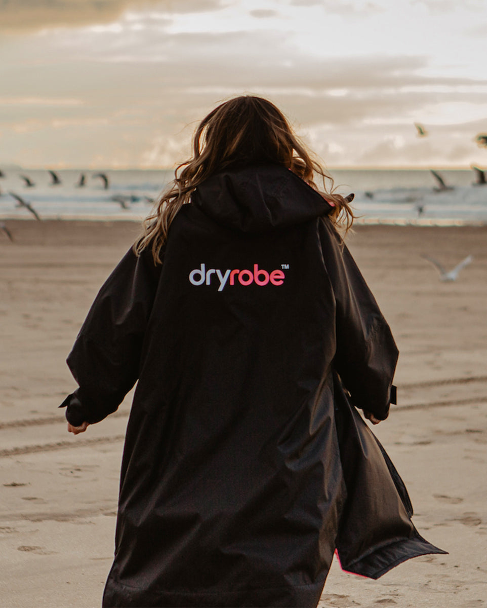 dryrobe Advance Long Sleeve V3 - Black Pink