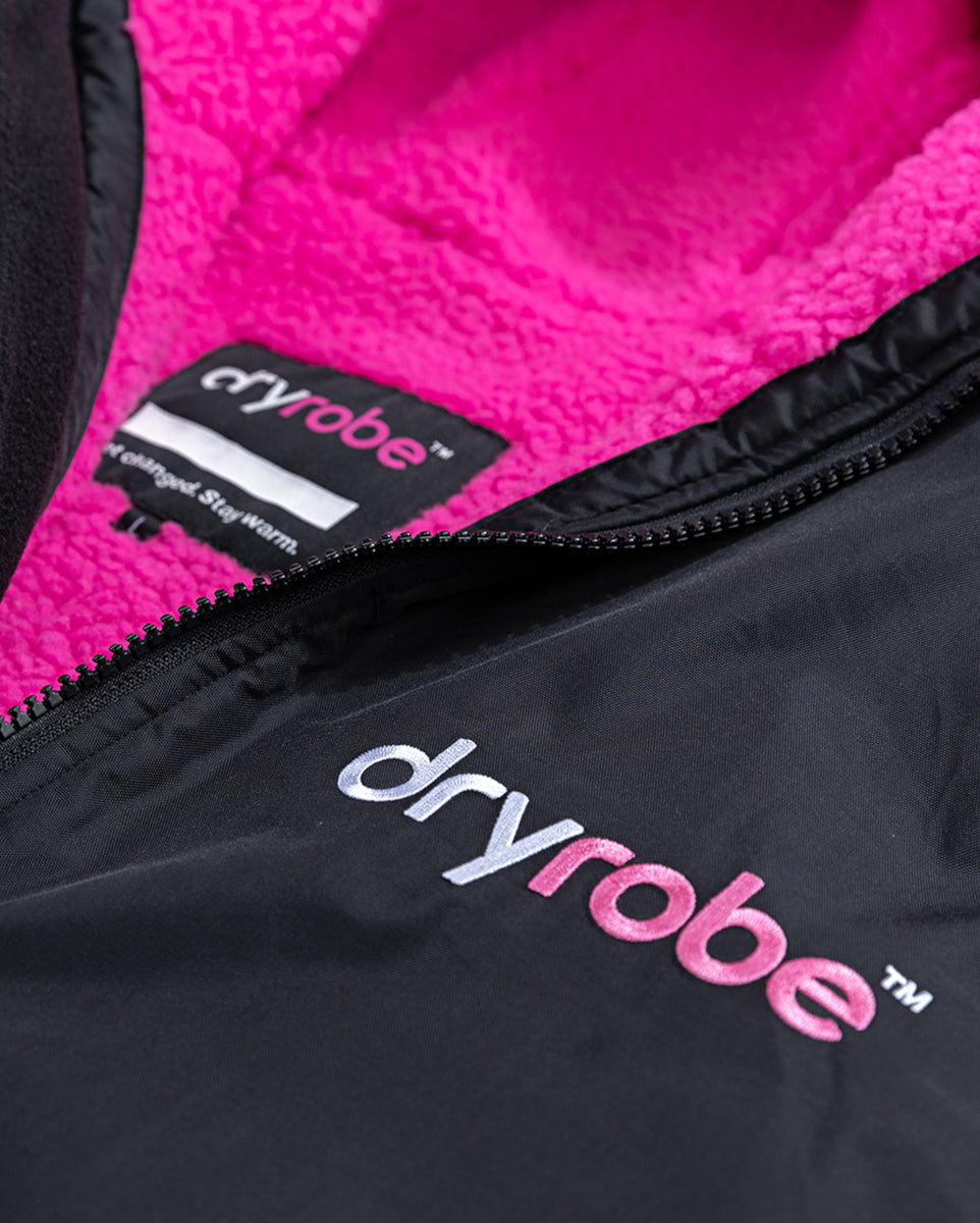 dryrobe Advance Long Sleeve V3 - Black Pink