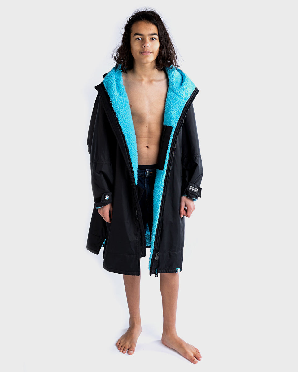 dryrobe Advance - Kids - Long Sleeve V3 - Black Blue