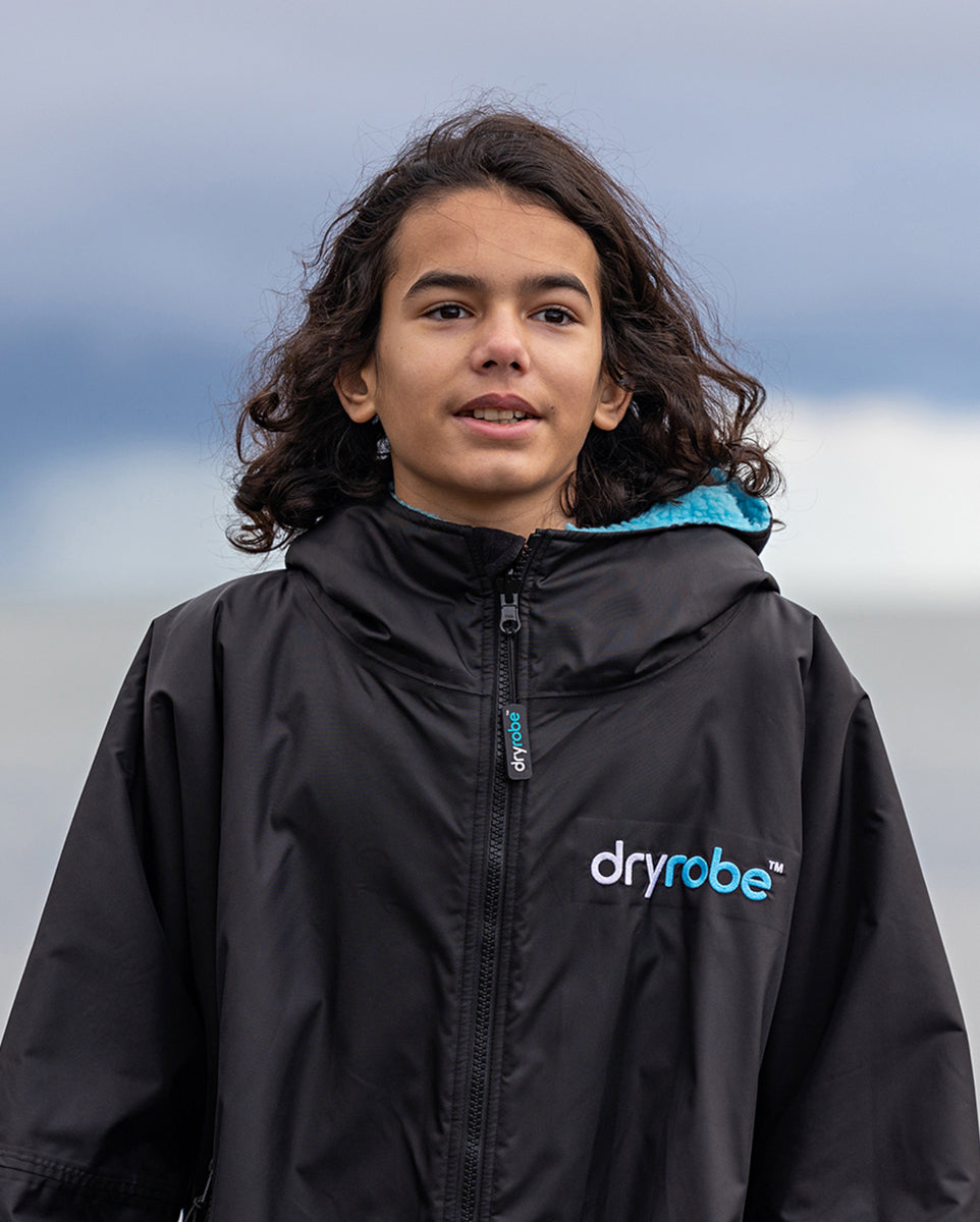 dryrobe Advance - Kids - Long Sleeve V3 - Black Blue