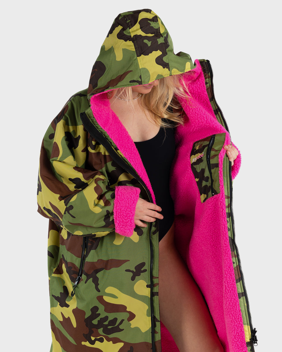 dryrobe Advance Long Sleeve V3 - Camo Pink