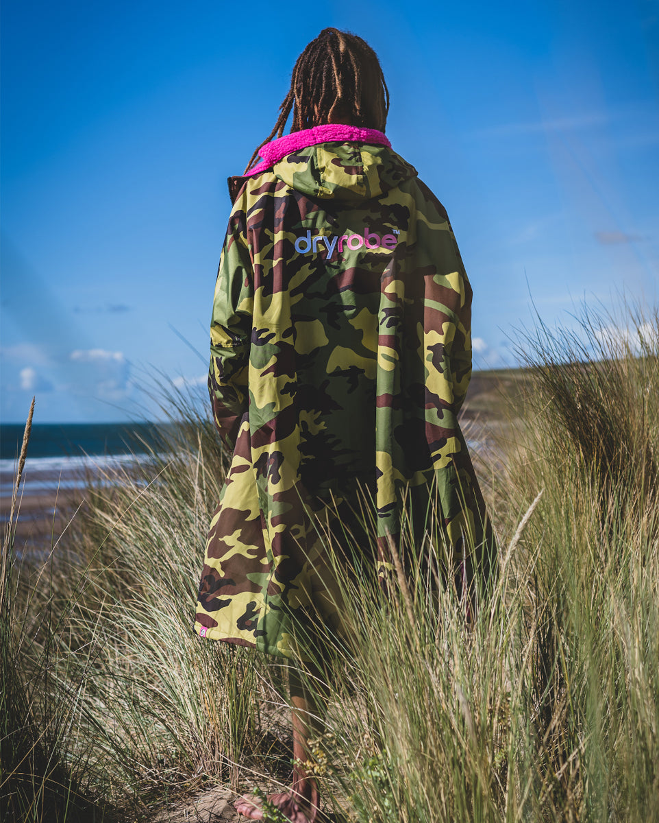 dryrobe Advance Long Sleeve V3 - Camo Pink