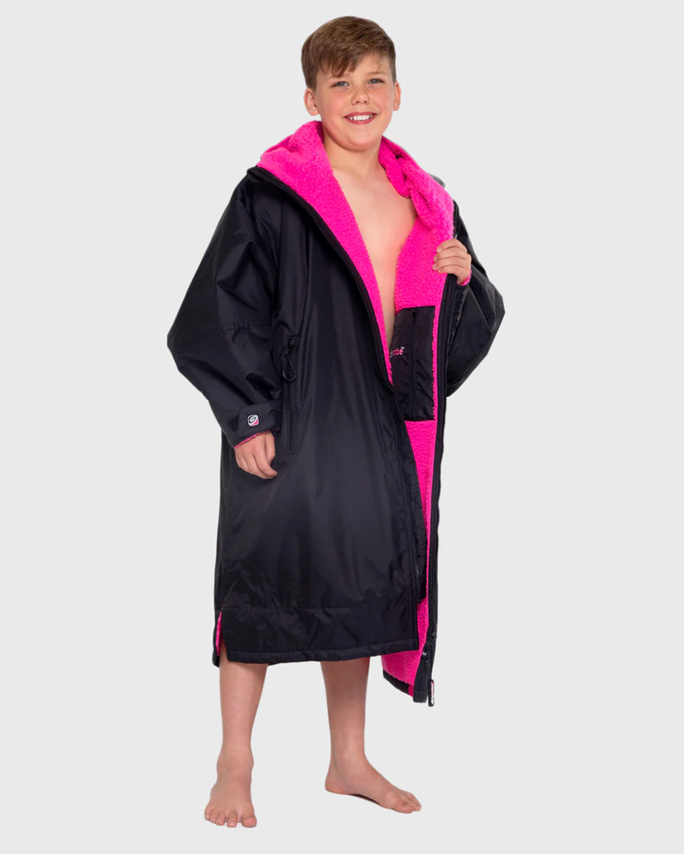 dryrobe Advance - Kids - Long Sleeve V3 - Black Pink