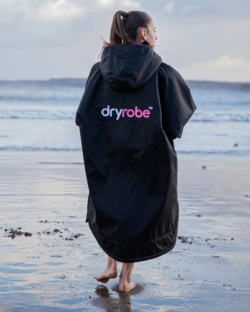 dryrobe Advance - Kids - Long Sleeve V3 - Black Pink