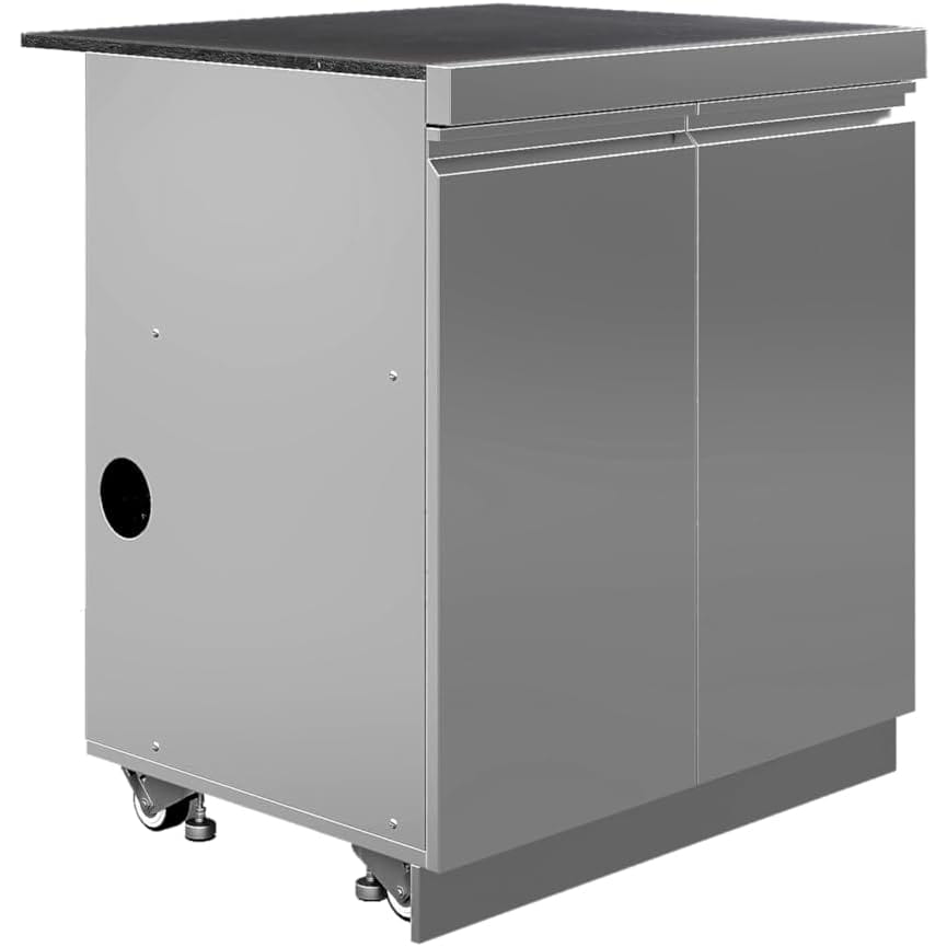 Whistler Grills Oaksey 6-Burner Kitchen with Double Door Fridge, Sink and Gas Bottle Cabinet - Stainless Steel