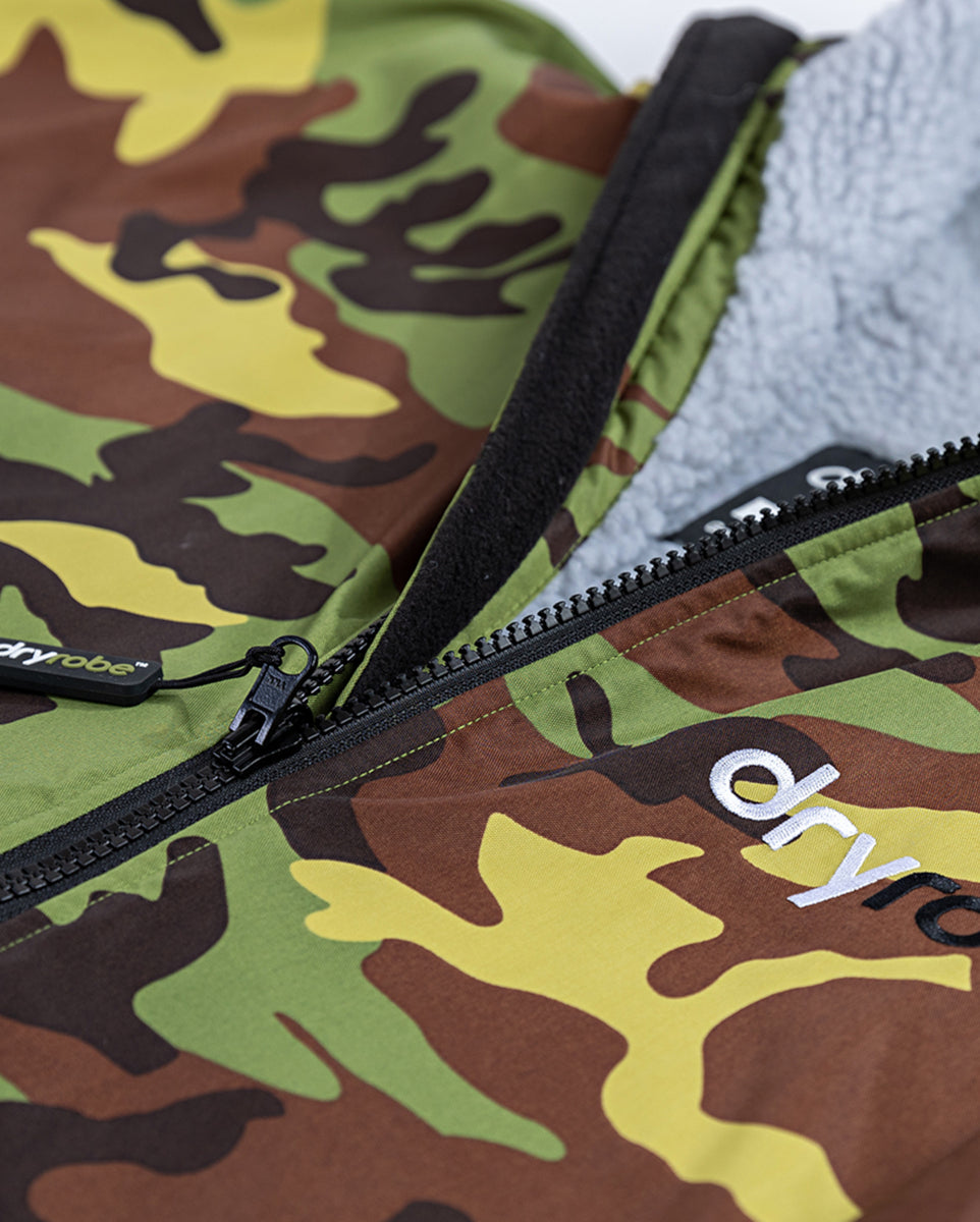 dryrobe Advance - L - Long Sleeve V3 Camouflage/Grey