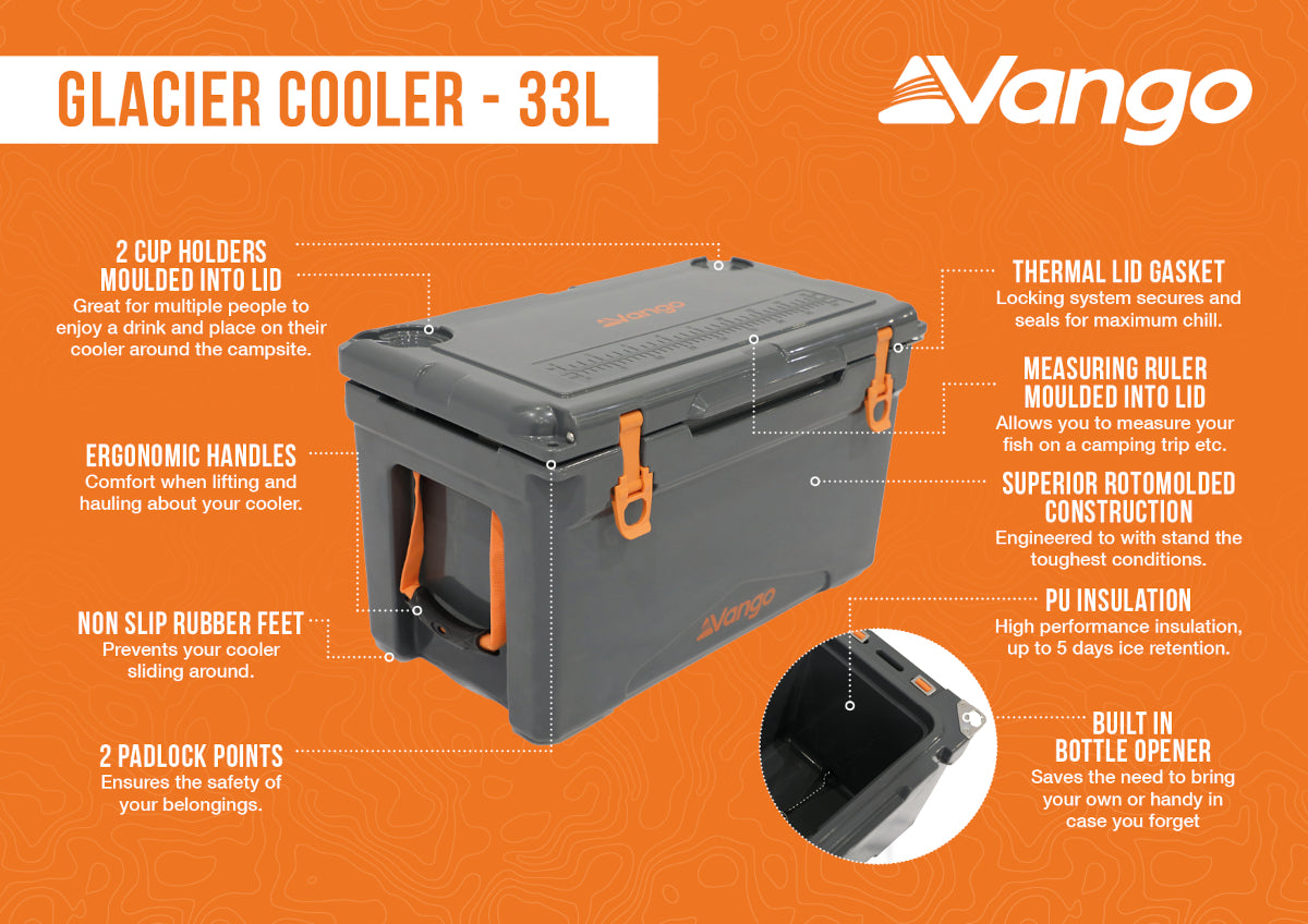 Vango Glacier 33L Cooler - Grey