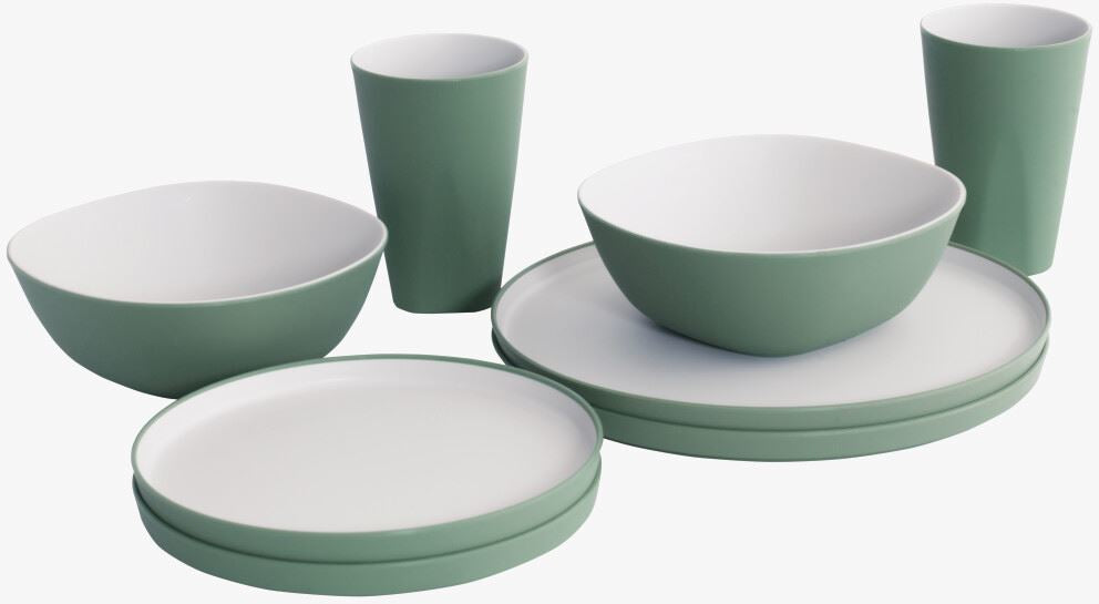 Outwell Gala 2 Person Dinner Set - Shadow Green