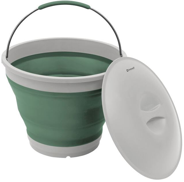 Outwell Collaps Bucket Round w/Lid Shadow Green