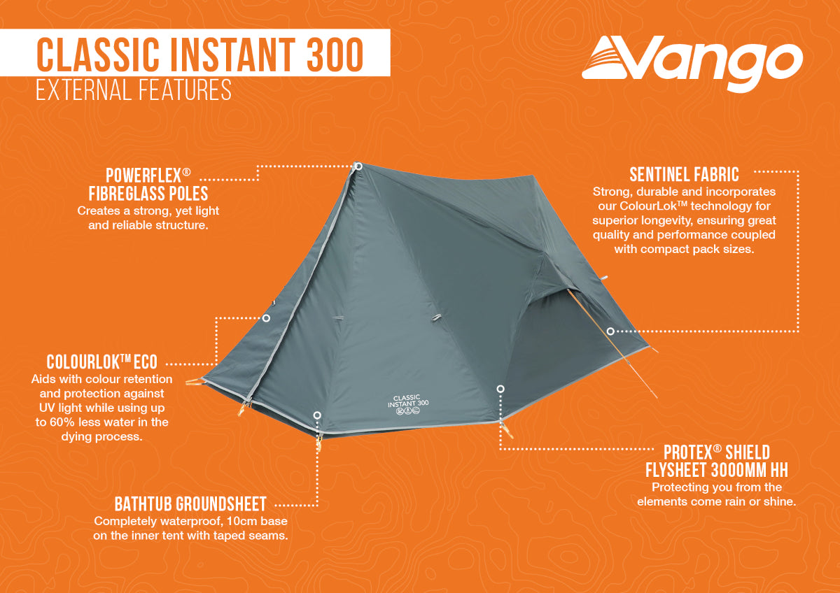 Vango Classic Instant 300 Tent - Deep Blue