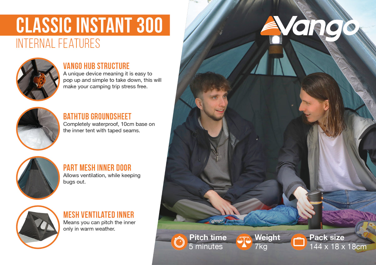 Vango Classic Instant 300 Tent - Deep Blue