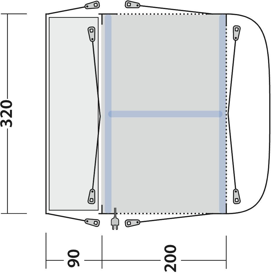 Outwell Parkville 200SA Drive-Away Awning With 1 Living Room