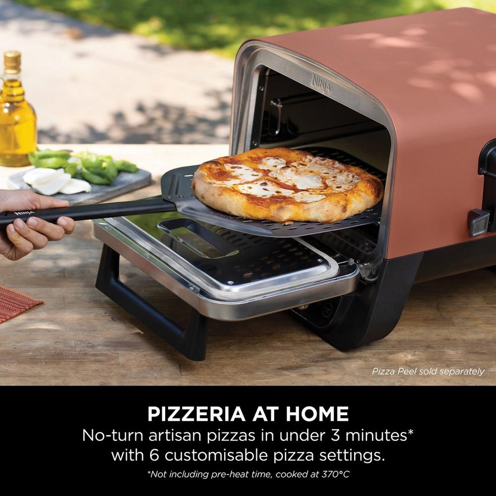 Ninja OO101UK Ninja Woodfire Outdoor Oven, Artisan Pizza Maker and BBQ Smoker - Terracotta/Steel