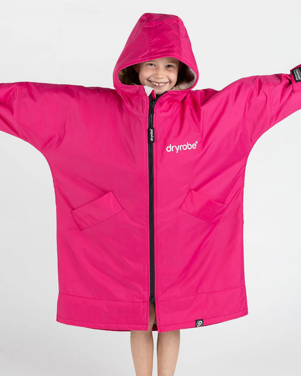 dryrobe Advance - Kids - Long Sleeve V3 - Pink Light Grey