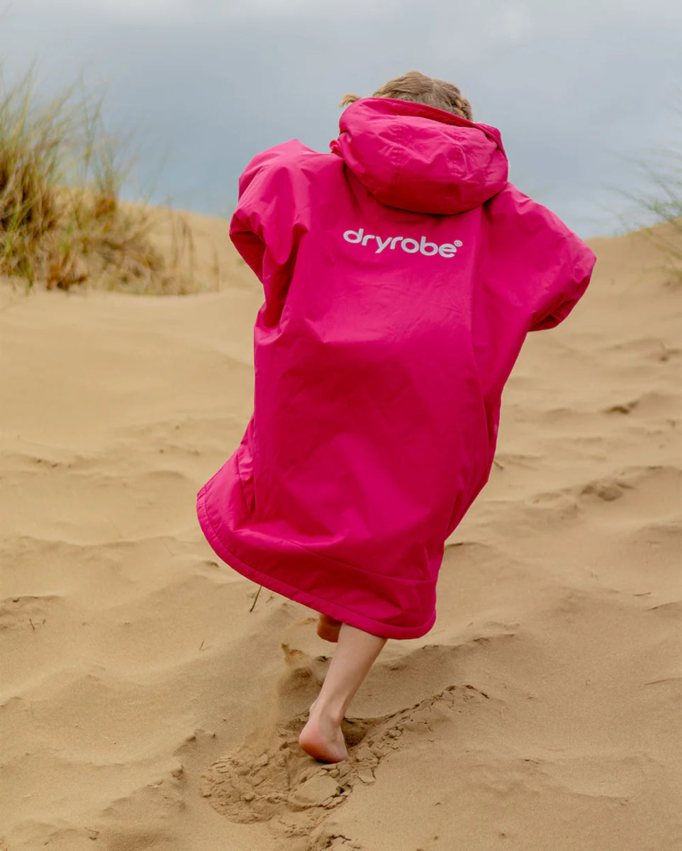 dryrobe Advance - Kids - Long Sleeve V3 - Pink Light Grey