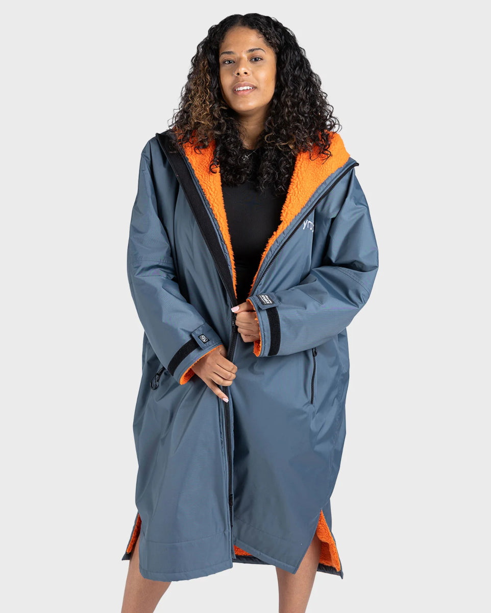 dryrobe Advance Long Sleeve V3 - Dark Grey Orange