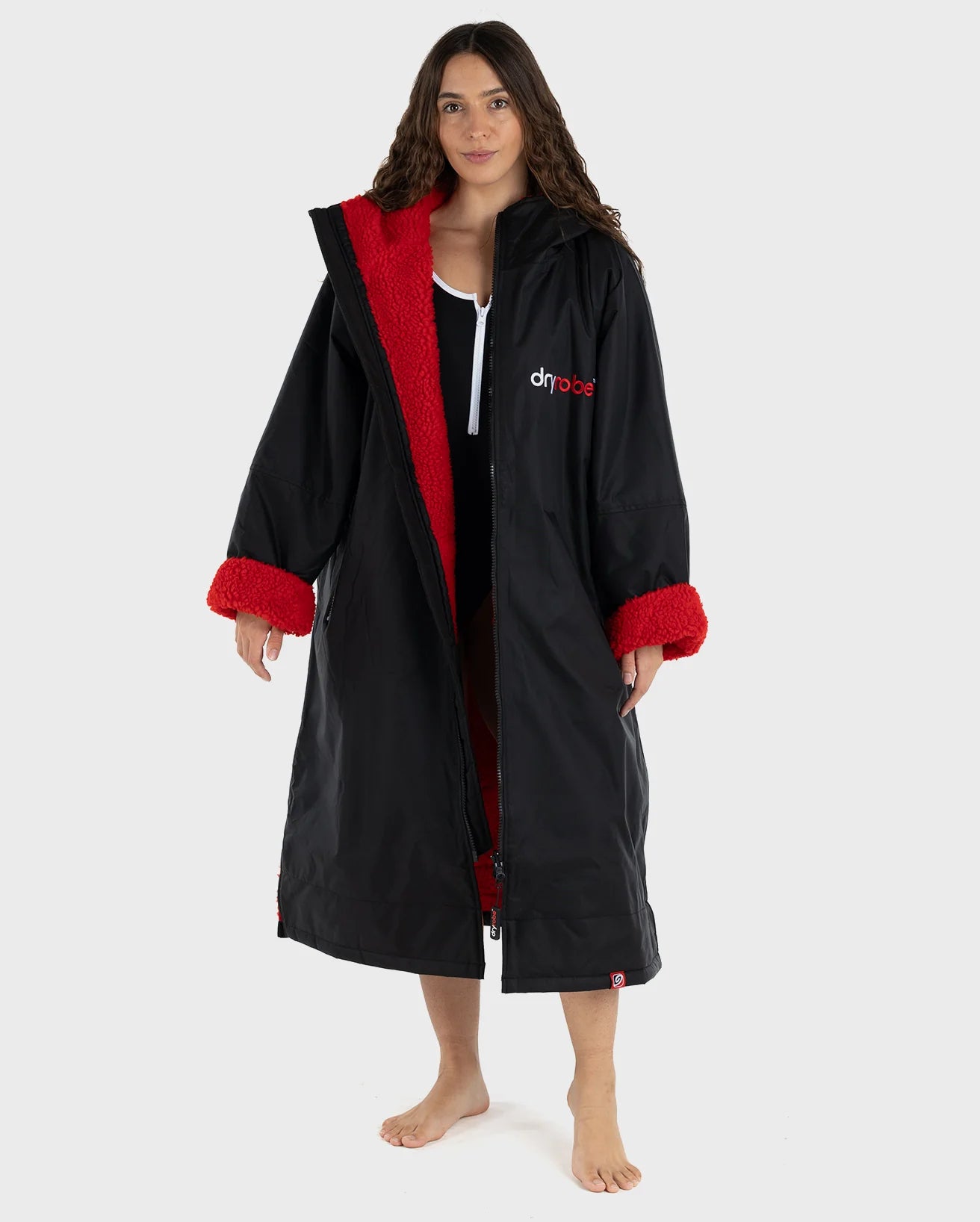 dryrobe Advance Long Sleeve V3 - Black Red