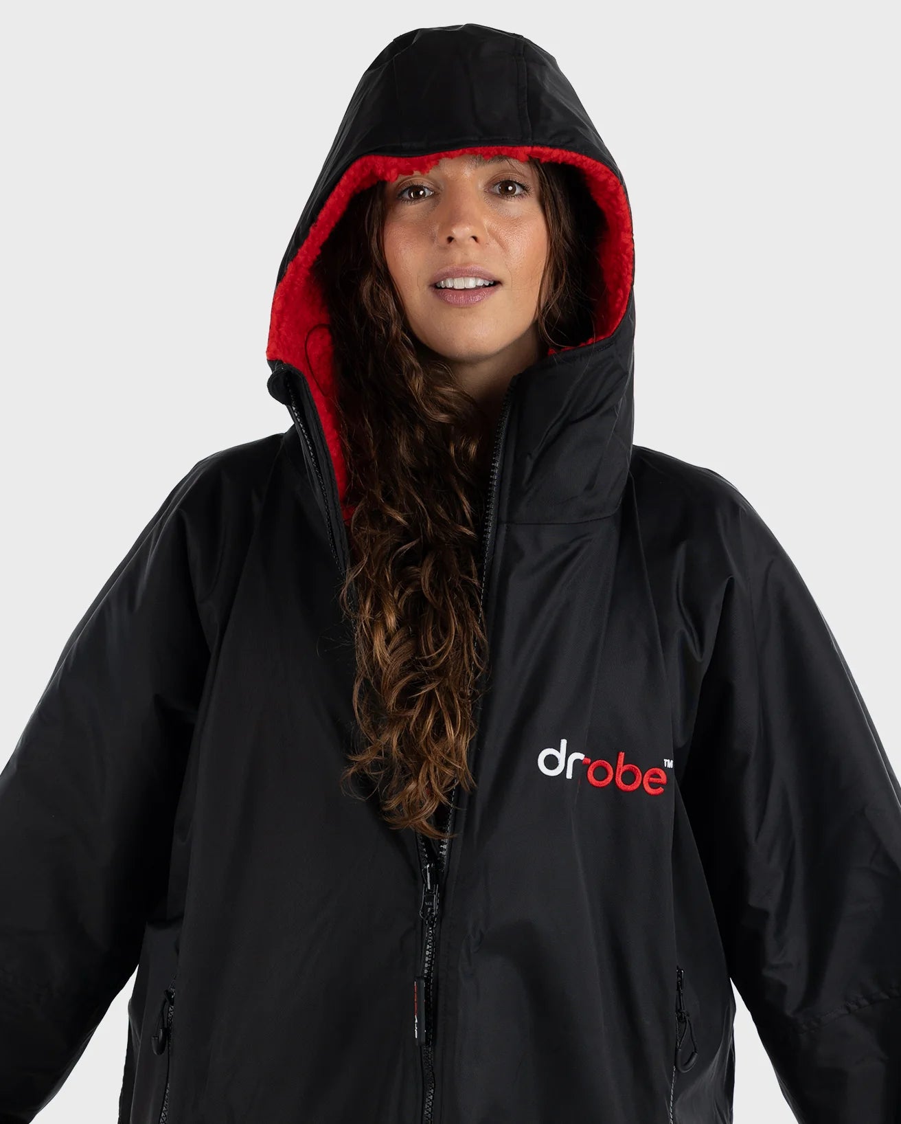 dryrobe Advance Long Sleeve V3 - Black Red