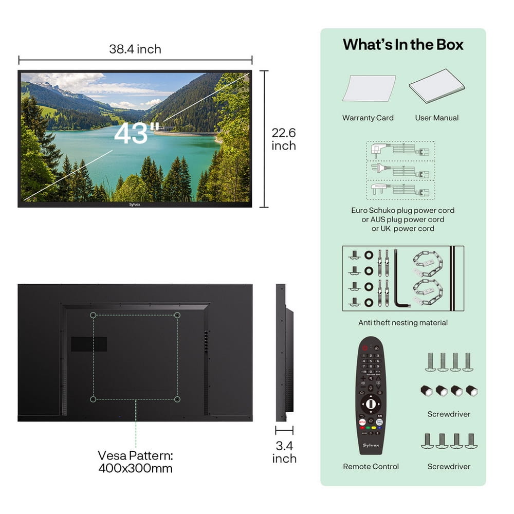Sylvox Partial Sun Outdoor TV