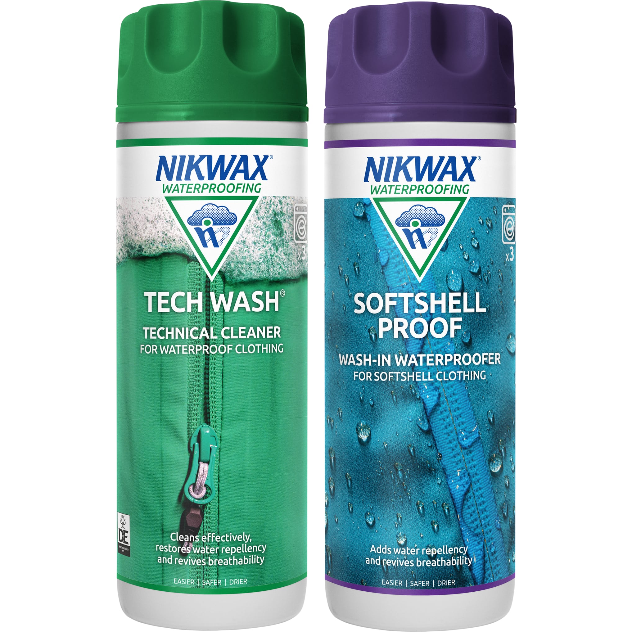 Nikwax Tech Wash® / SoftShell Proof - For Cleaning And Waterproofing Softshells