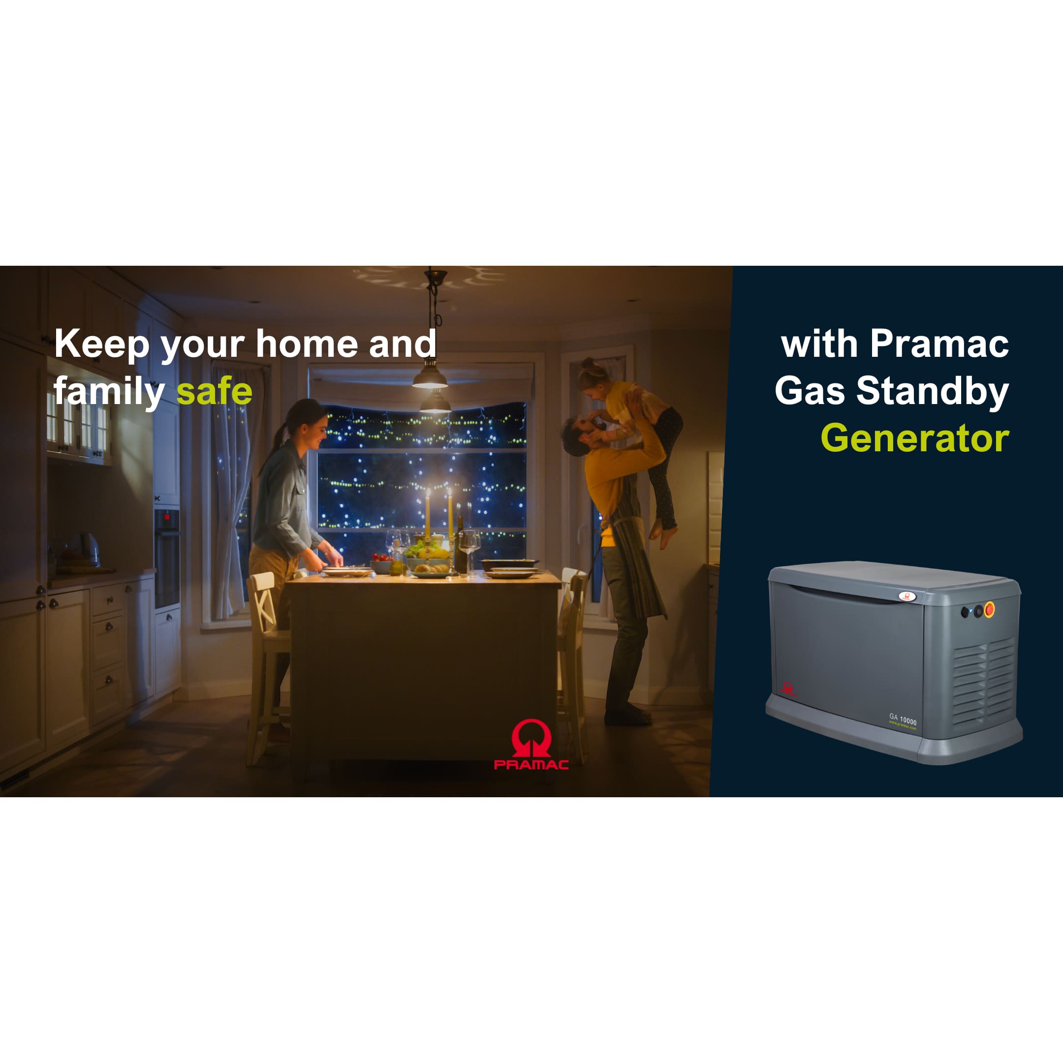 Pramac GA20000 Air-Cooled Gas Engine Standby Generator