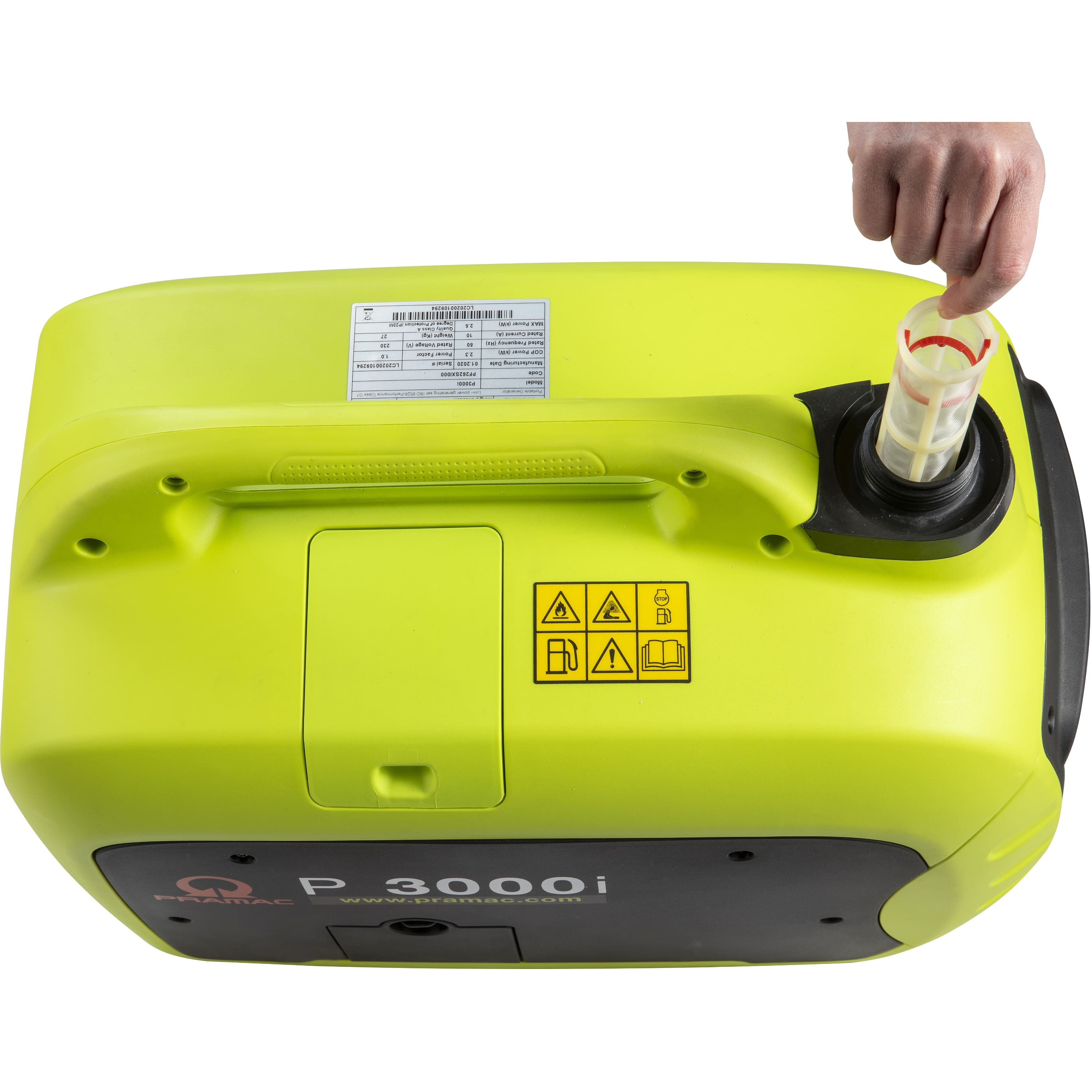 Pramac P3000i HUK Portable Inverter Generator Single Phase - Hand Start/Petrol