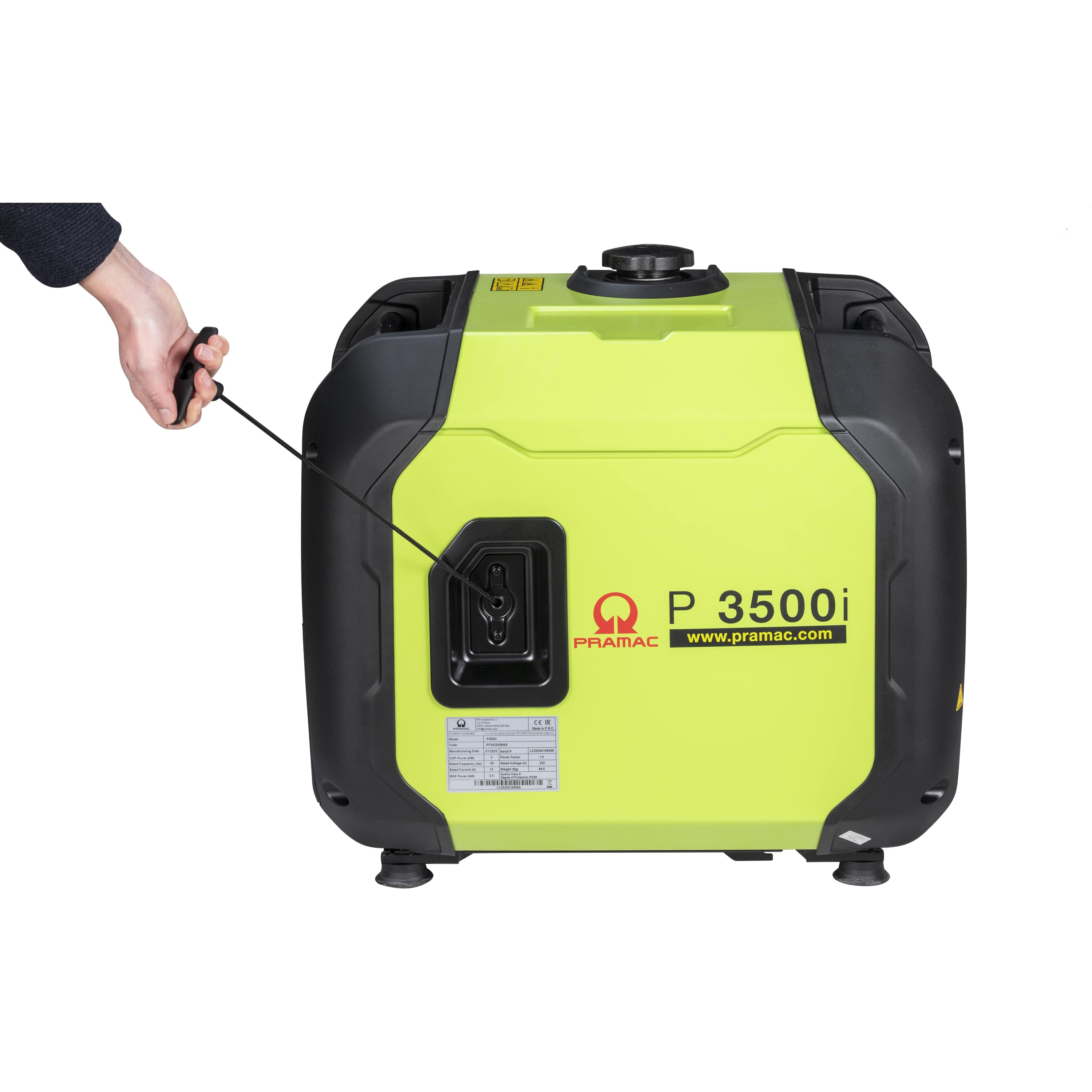 Pramac P3500i HUK Portable Inverter Generator Single Phase - Hand Start/Petrol