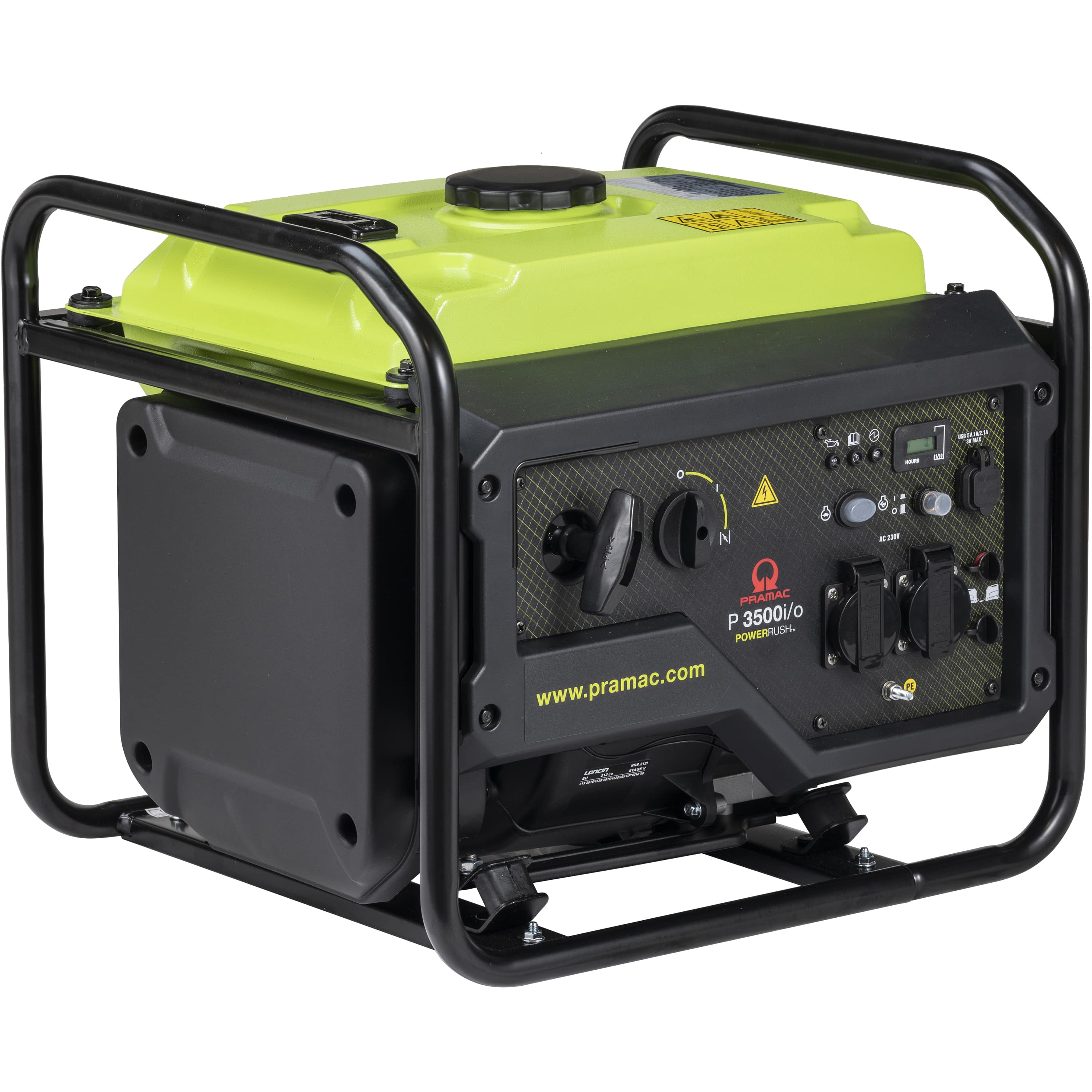 Pramac P3500i/o HUK Portable Inverter Generator Single Phase - Hand Start/Petrol