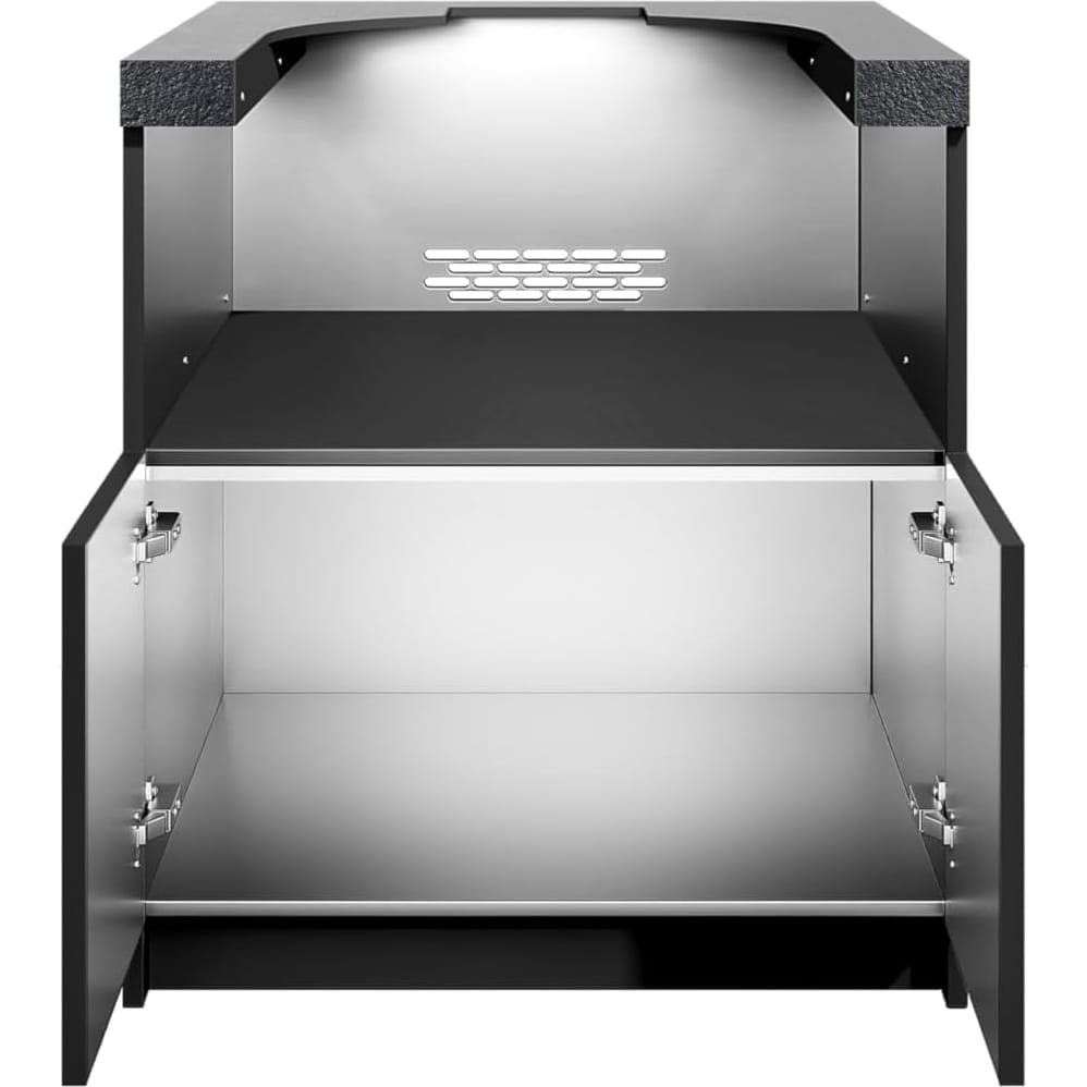 Whistler Grills Fairford 2 Modular Outdoor Kitchen, 5 Burner BBQ with Rotisserie, Sink, Storage, Double Door Fridge and Ceramic Egg Module (egg sold separately) - Black