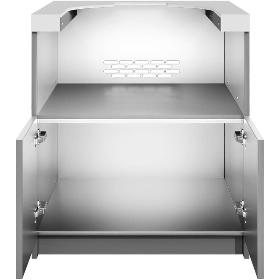 Whistler Grills Fairford 5 Modular Outdoor Kitchen, 5 Burner BBQ with Rotisserie, Sink, Storage, Double Door Fridge and Ceramic Egg Module (egg sold separately) - Grey