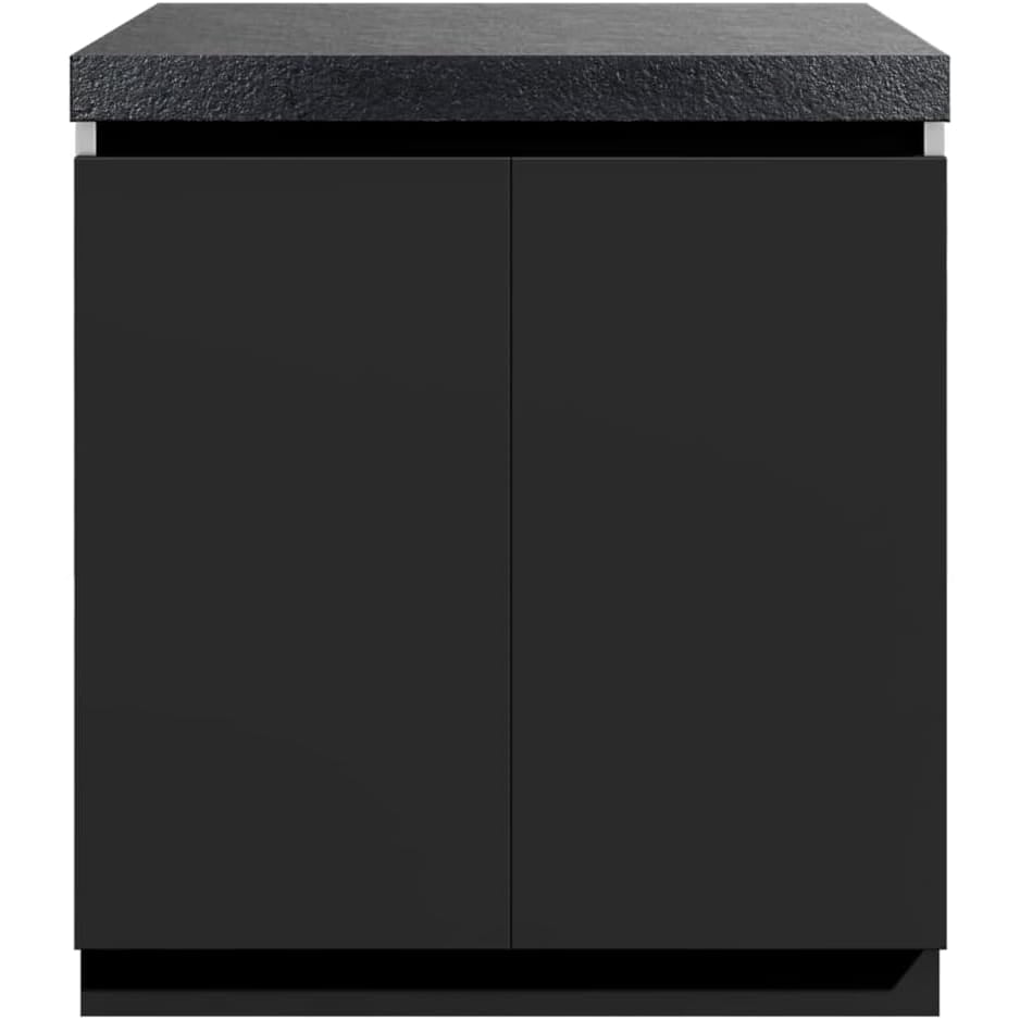 Whistler Grills Fairford 6 Modular Outdoor Kitchen, 5 Burner BBQ with Rotisserie, Side Burner, Double Door Fridge and Ceramic Egg Module (egg sold separately) - Black