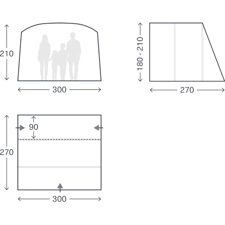 Kampa Waypoint AIR Low Drive-Away Awning