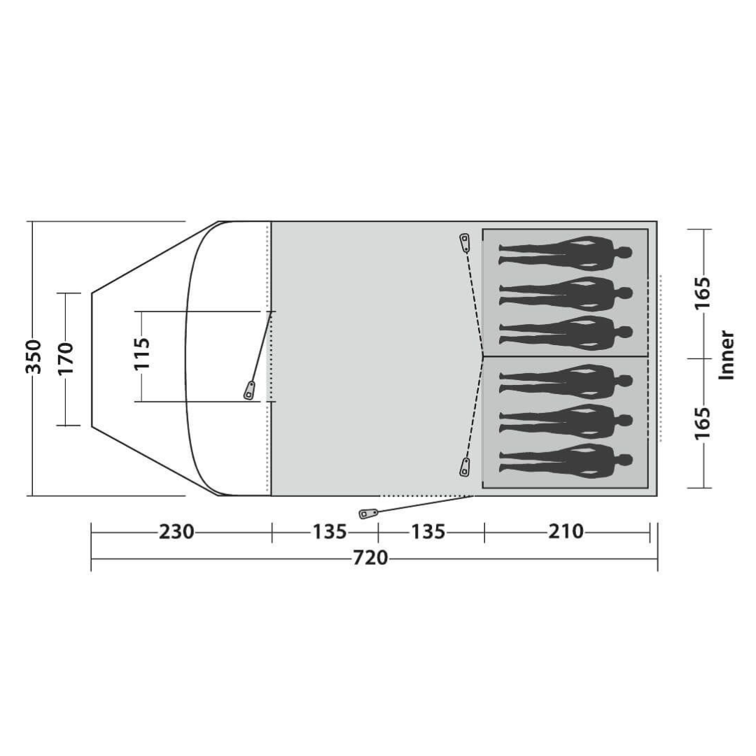 Easy Camp Palmdale 600 Lux Tent - 6 Man Tent