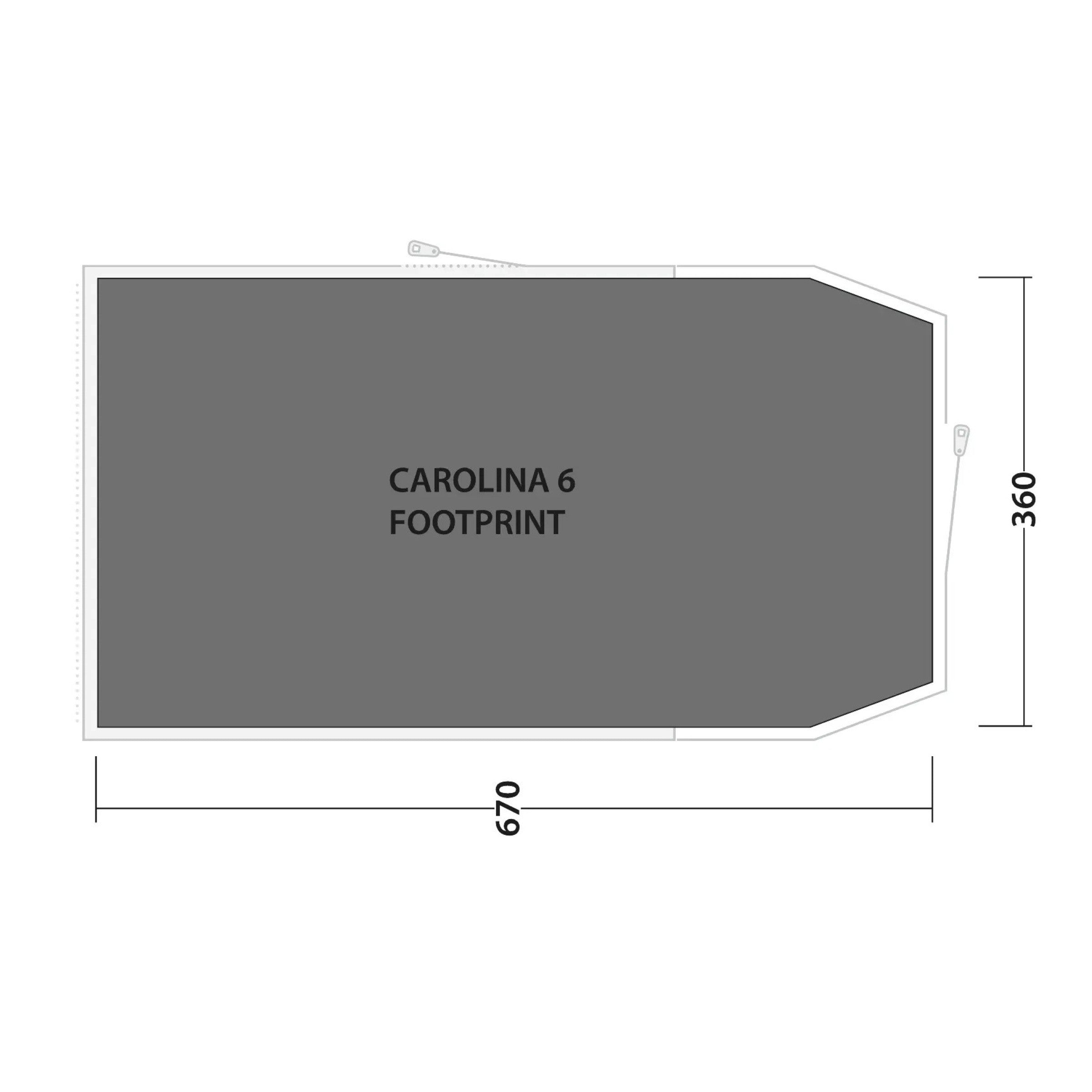 Outwell Footprint Carolina 6 Tent Groundsheet