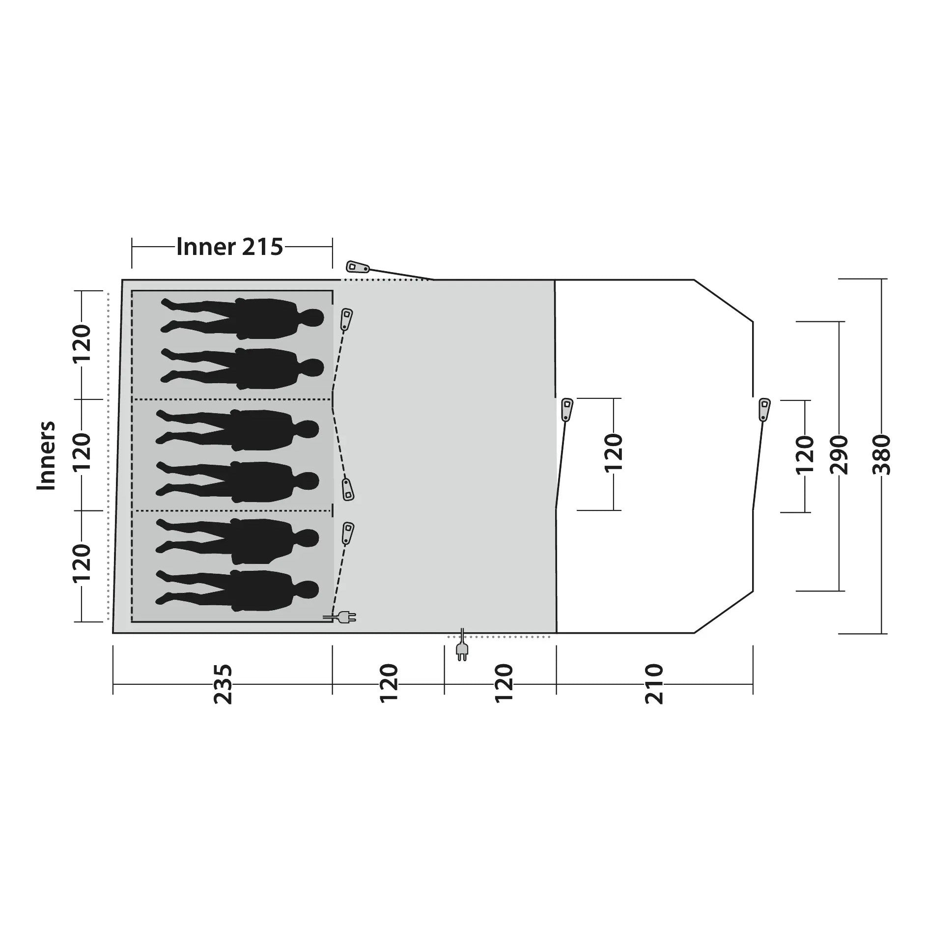 Outwell Carolina 6 Tunnel Tent