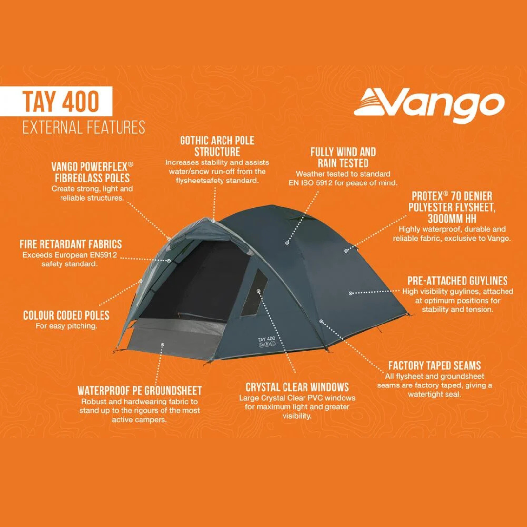 Vango Tay 400 Deep Blue 4 Man-Tent