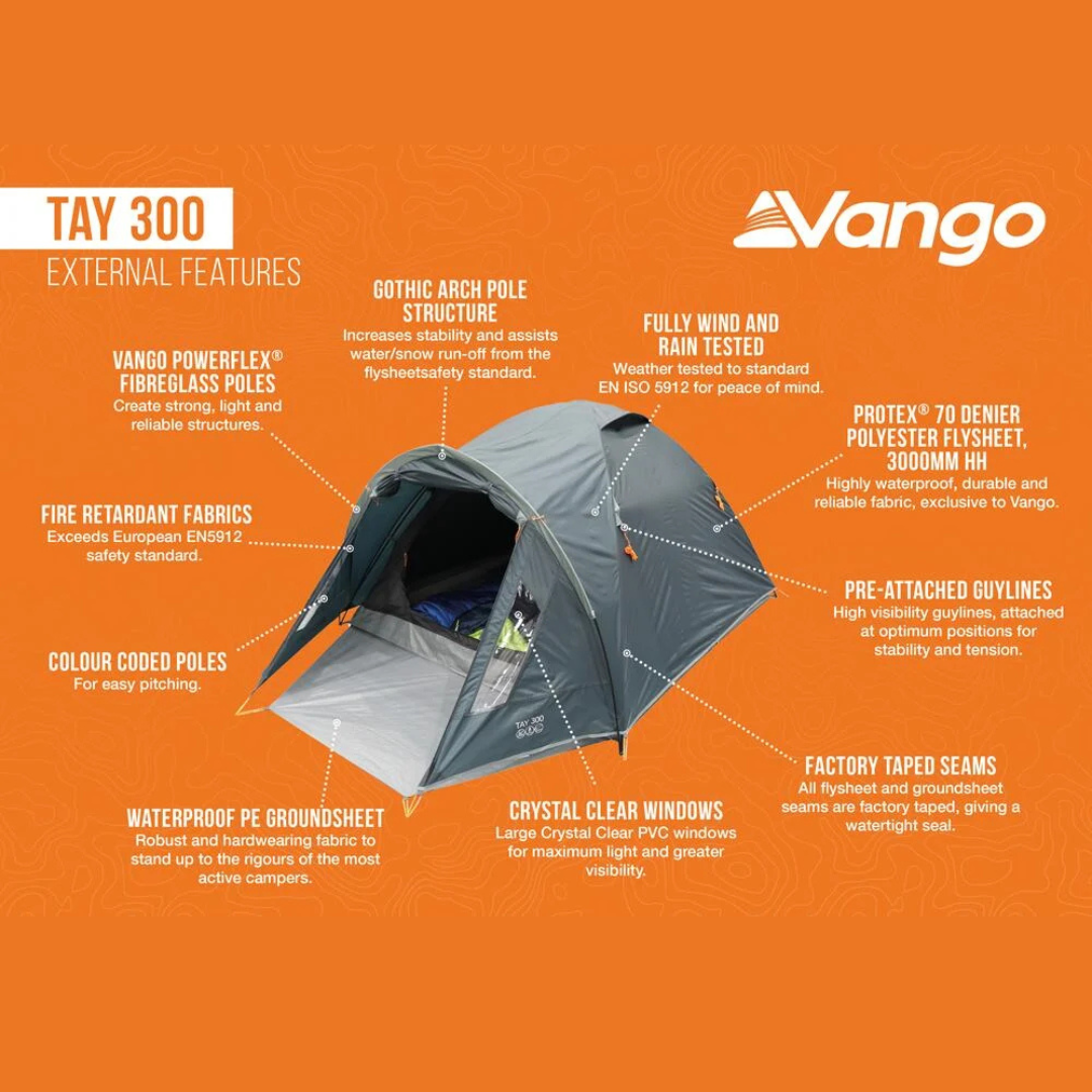 Vango Tay 300 Deep Blue 3 Man-Tent