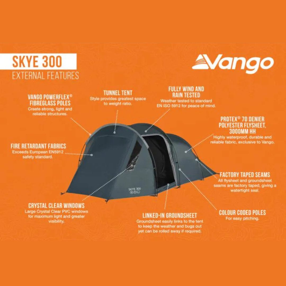 Vango Skye 300 Deep Blue 3-Man Tent