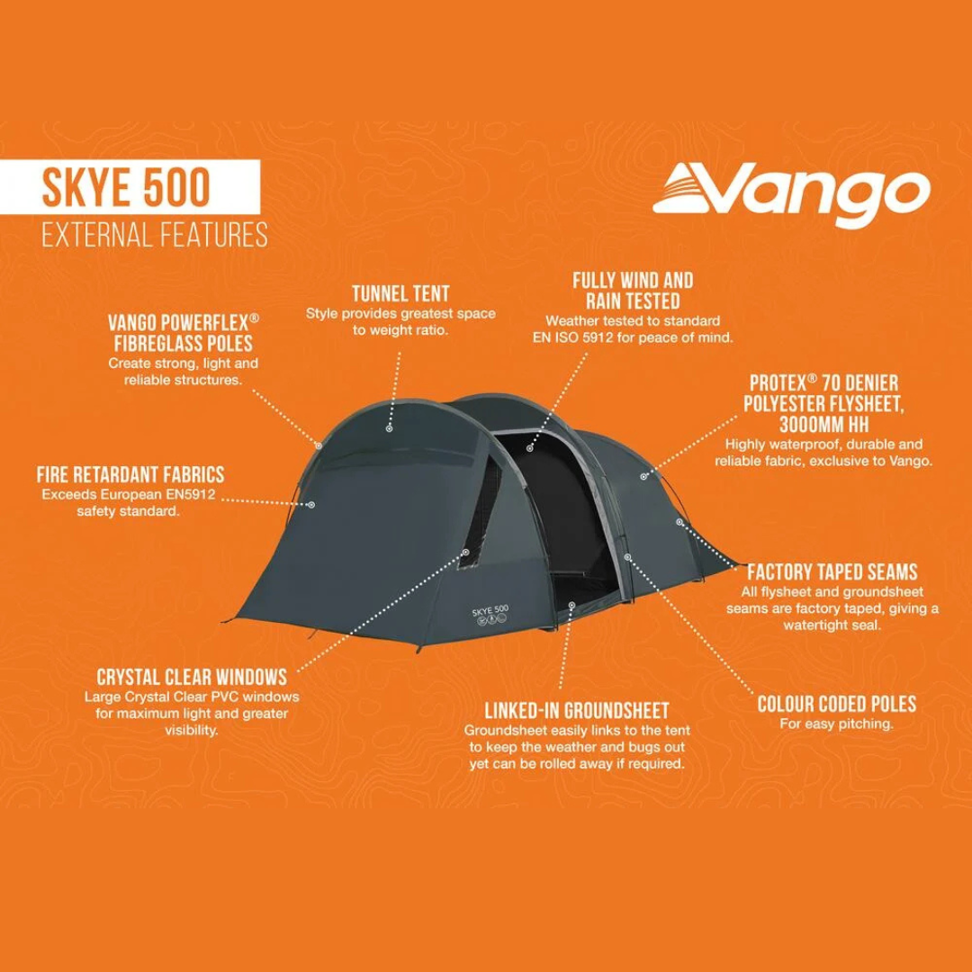 Vango Skye 500 Deep Blue 5-Man Tent