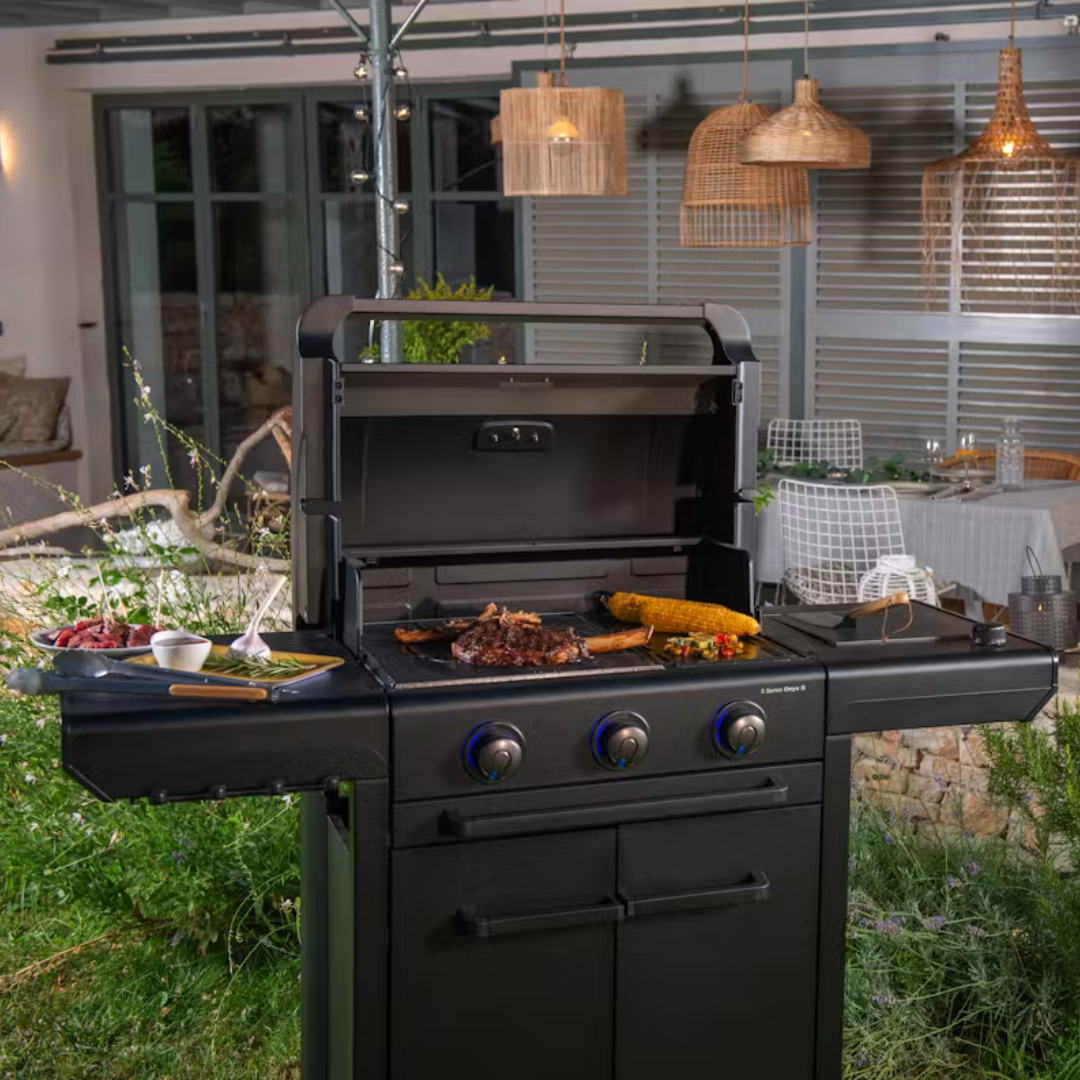 Campingaz 3 Series Onyx S Gas BBQ - 3 Burner + Side Burner Gas Barbecue