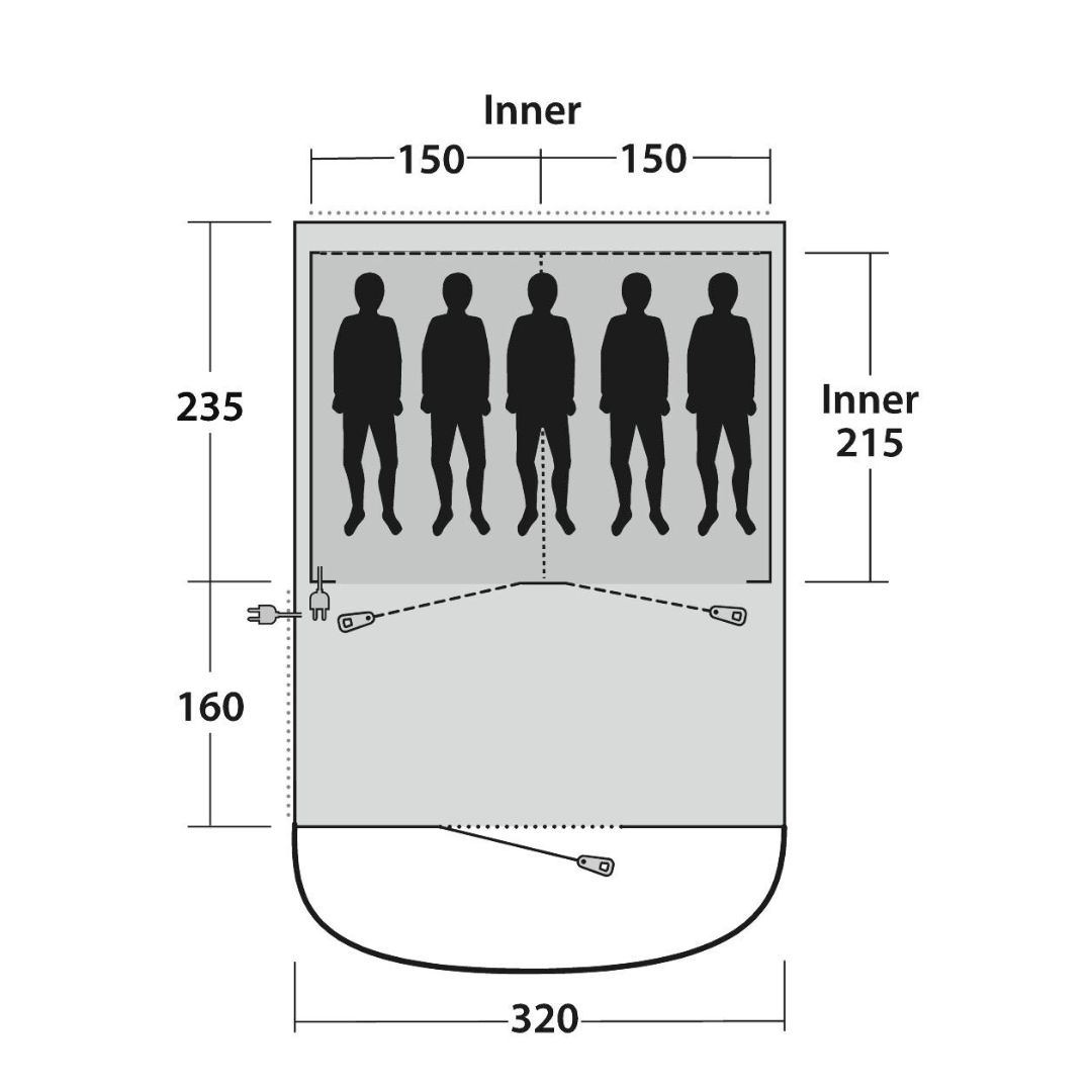 Outwell Sky 5 - 5 Man Tunnel Tent
