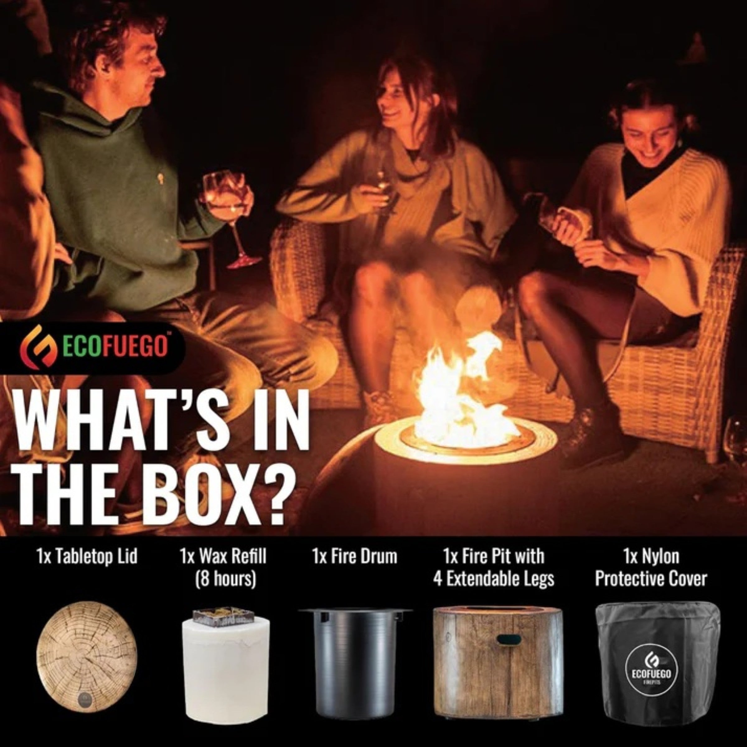 EcoFuego El Fuego Wax Fire Pit
