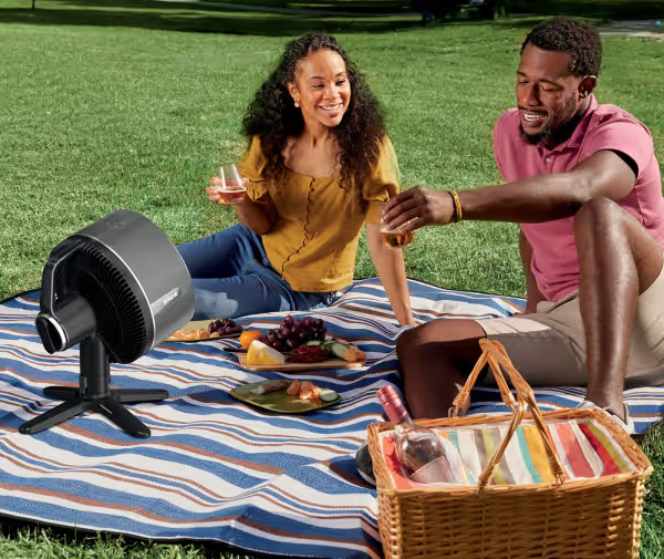 Shark 307FA150UK FlexBreeze TableMate Indoor to Outdoor Tabletop Fan - Winter Fog