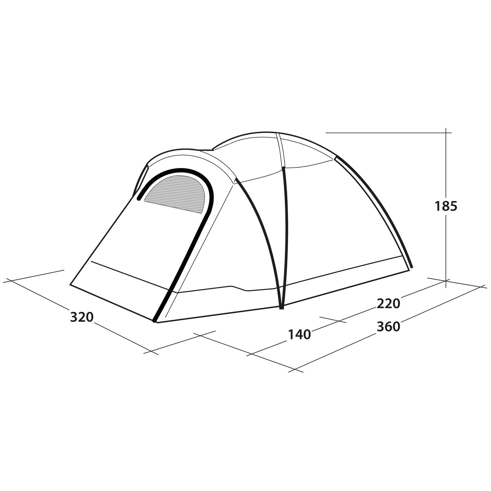 Outwell Cloud 5 Dome Tent