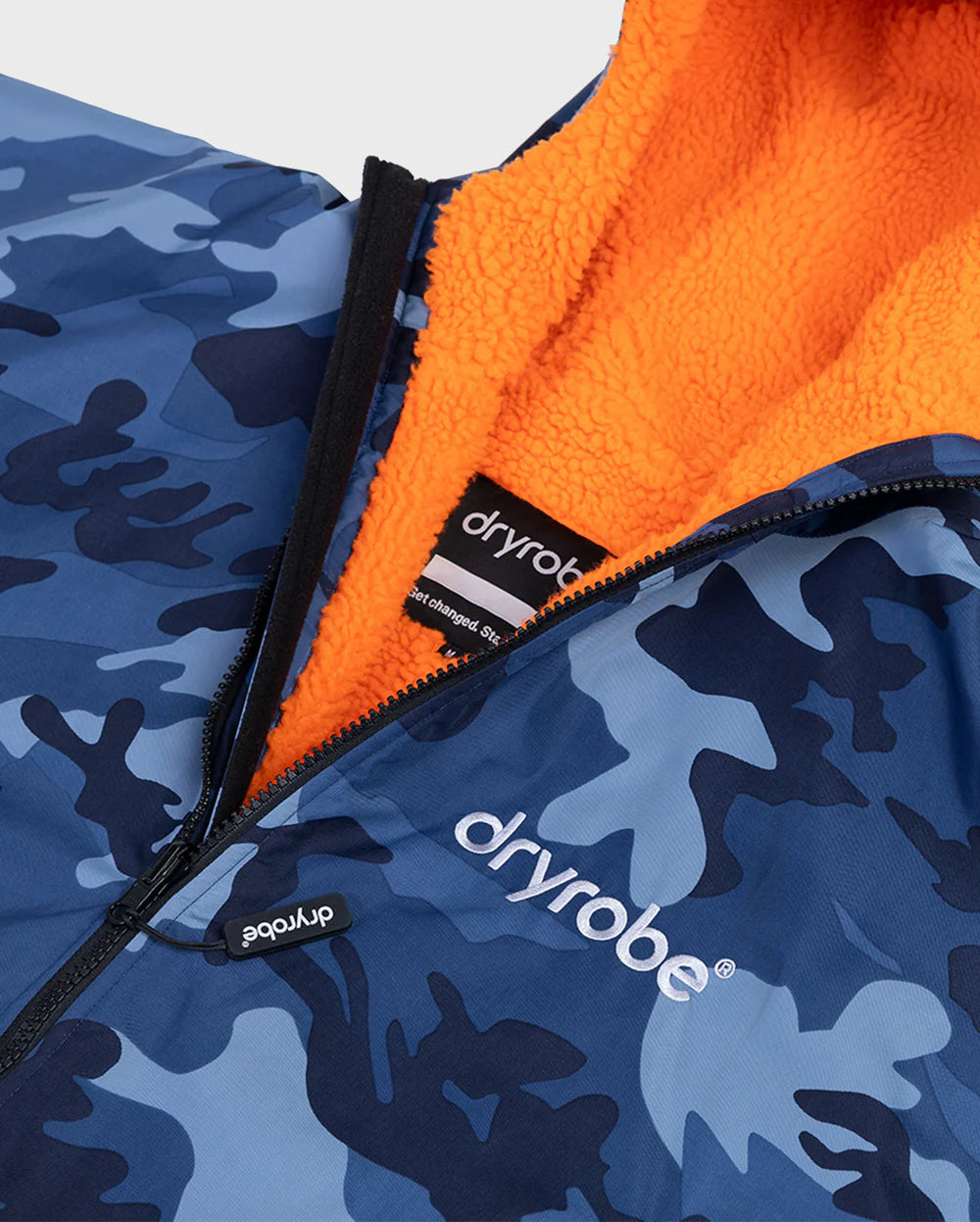dryrobe Advance - Kids - Long Sleeve V3 - Blue Camo Orange