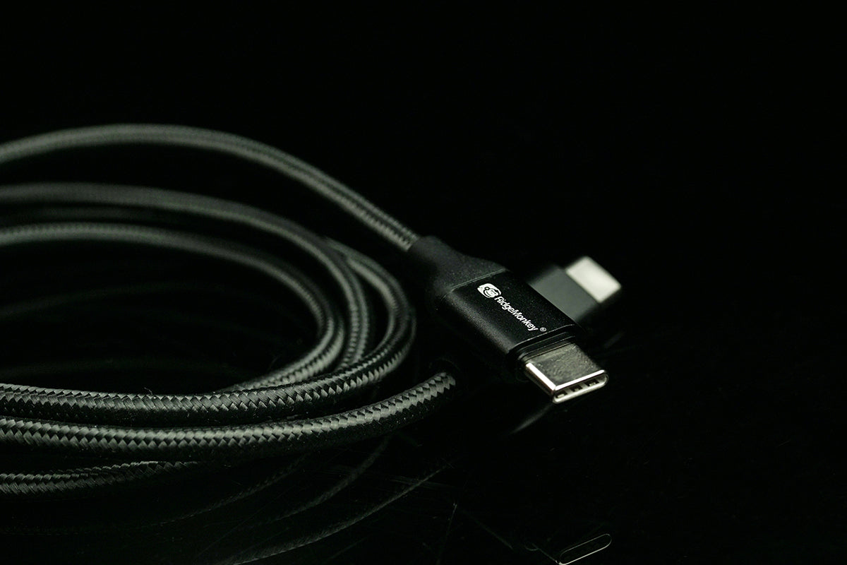 RidgeMonkey RM VUSBCC Vault USB C to C Power Delivery Compatible Cable 1m
