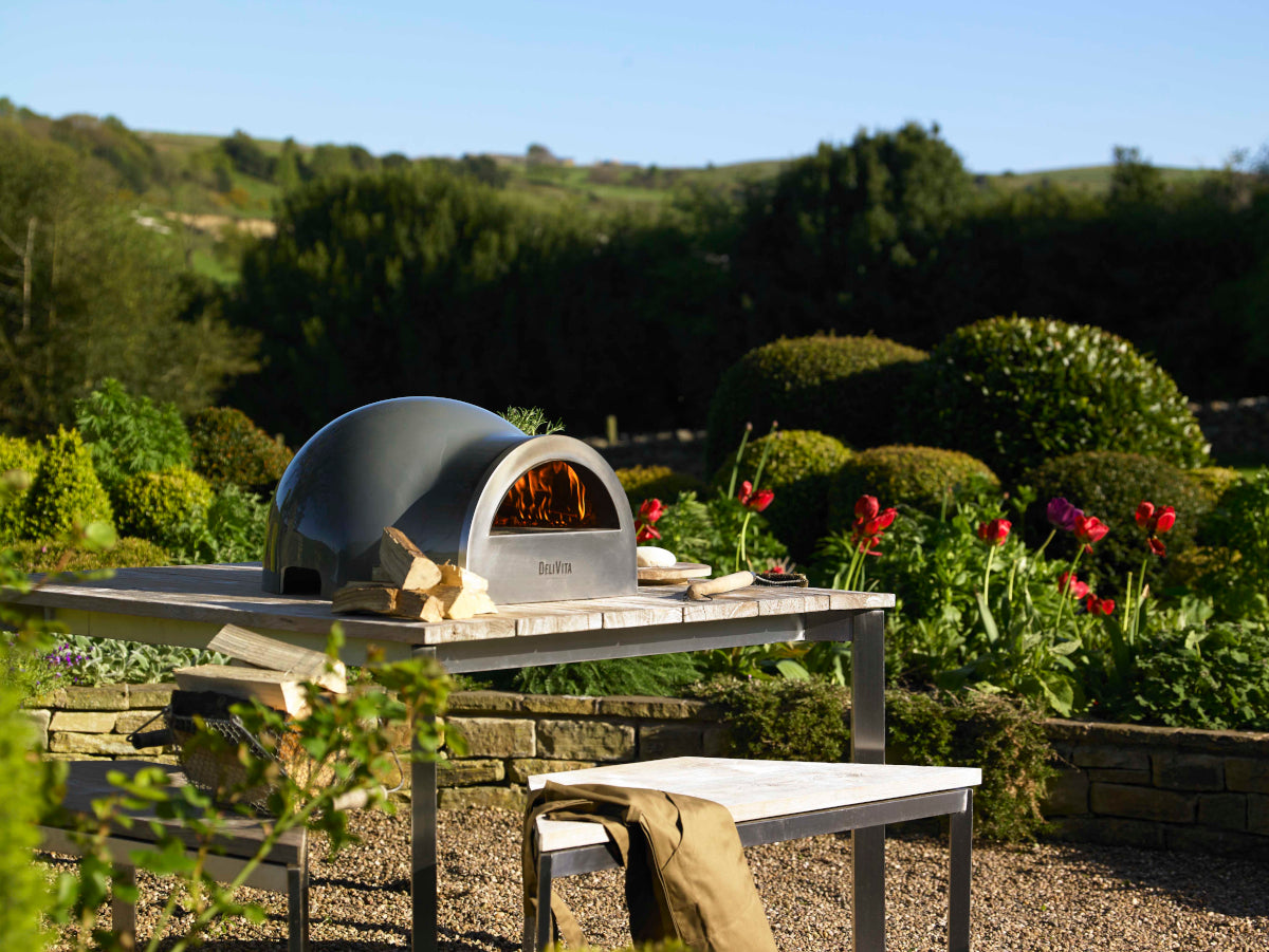 DeliVita The Hale Grey Oven - Wood Fired Pizza Oven