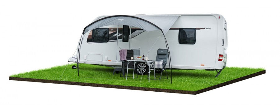 Vango Poled Sun Canopy for Caravan & Motorhomes 3M - Fixed Awning - Grey Violet