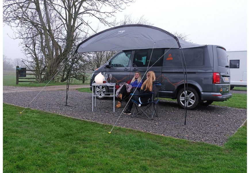 Vango Poled Sun Canopy for Caravan & Motorhomes 3M - Fixed Awning - Grey Violet