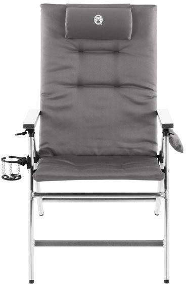 Coleman 5 Position Padded Recliner Chair - Aluminium Camping Chair